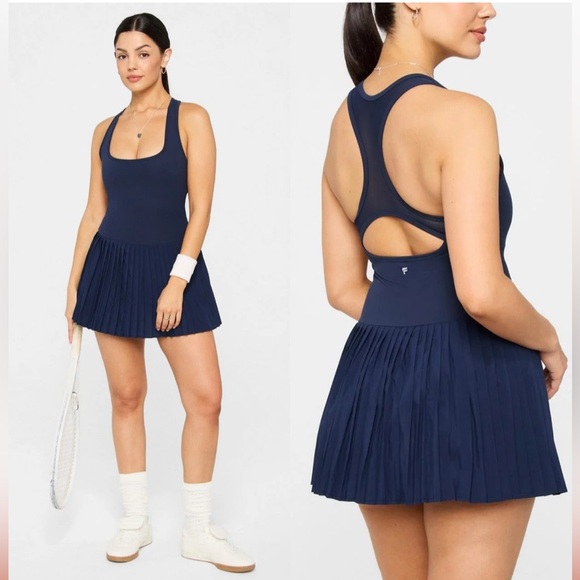 Fabletics Dresses & Skirts - BNWT Fabletics Women's Hot Shot Pleated Tennis Dress - Navy